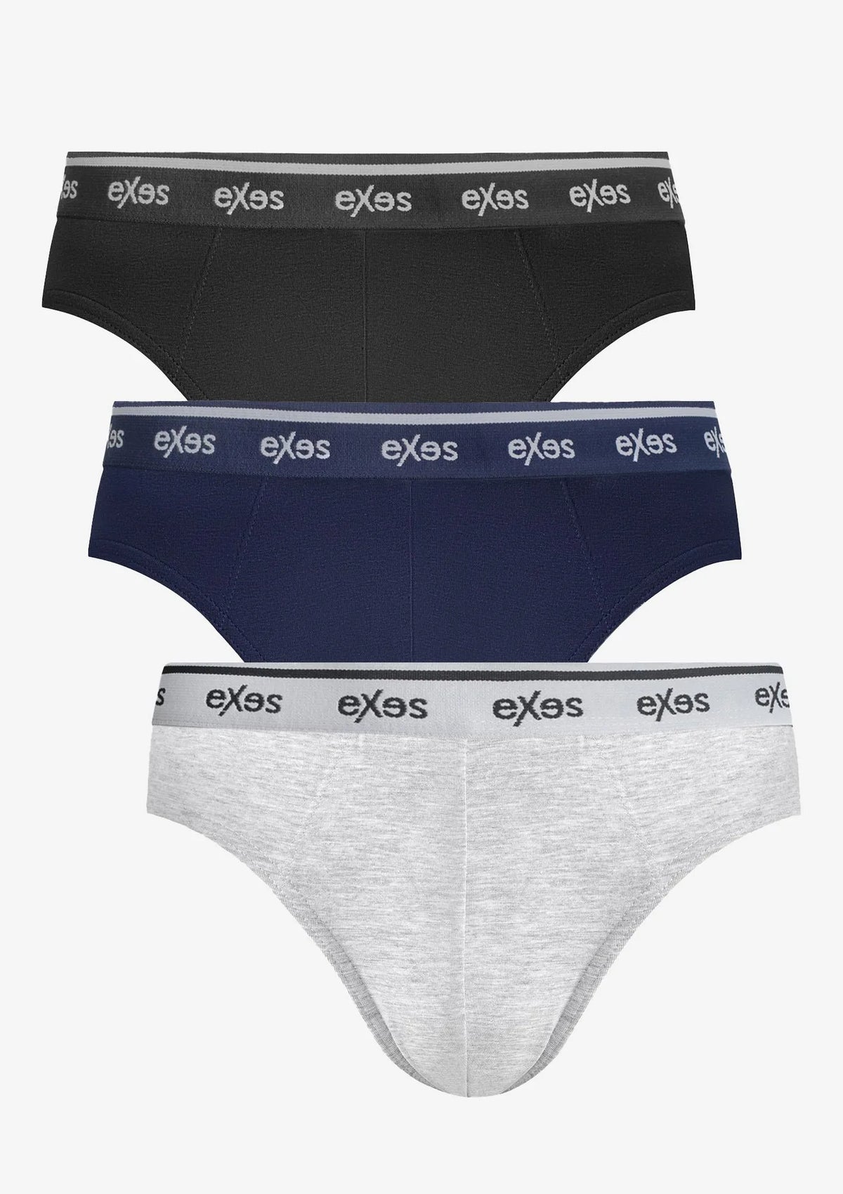 Exes 3.92 sportowe slipy męskie, bawełniany zestaw 3 szt.
