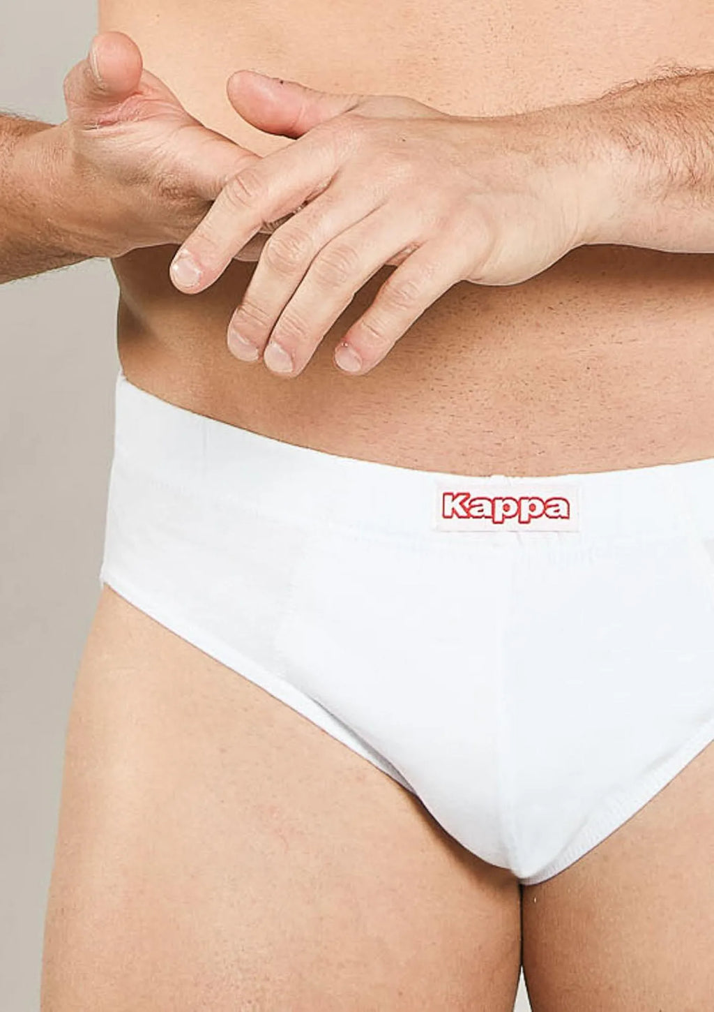Kappa K1101 męskie slipy z bawełny, duże rozmiary białe