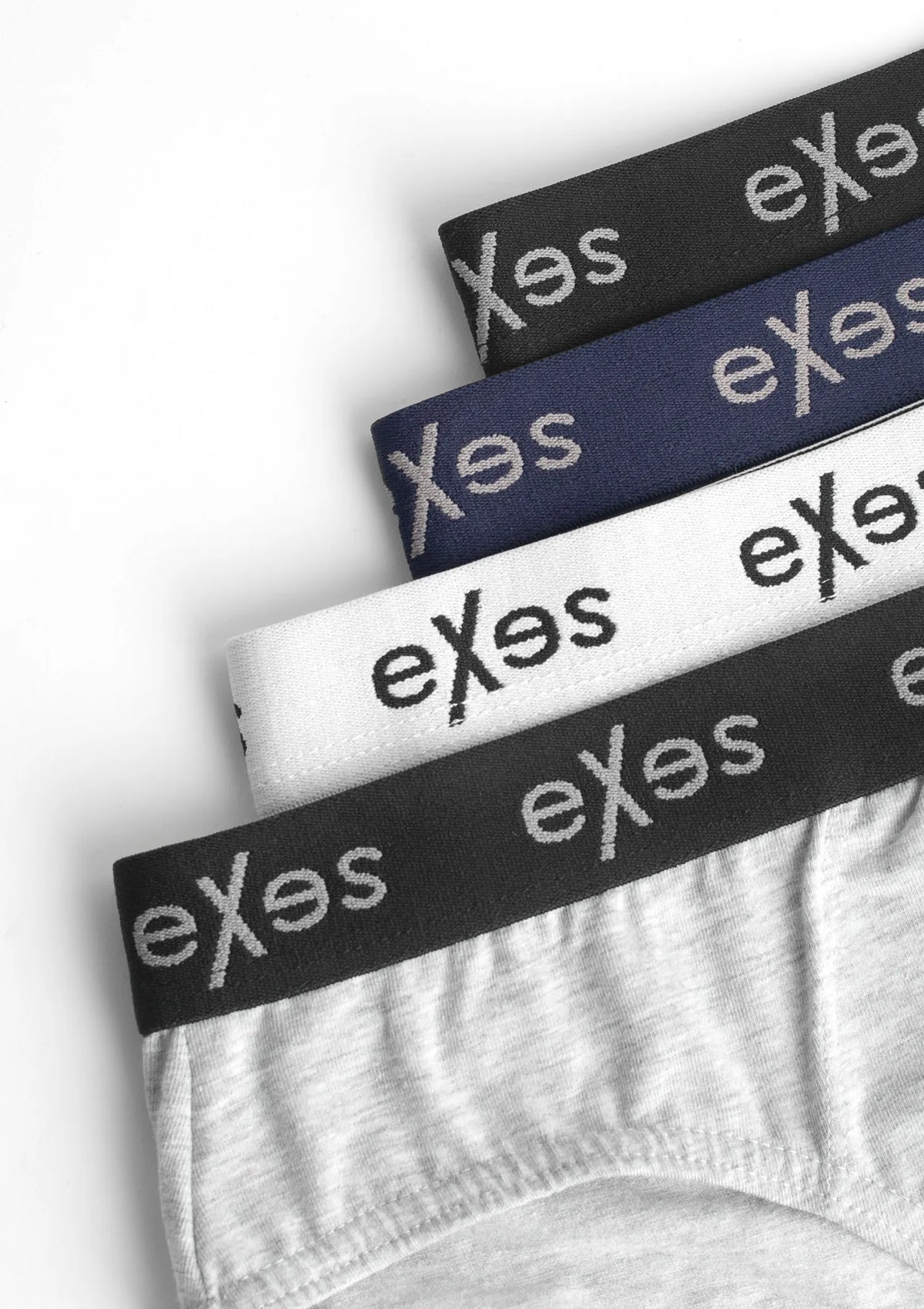 Exes 102 slipy męskie granatowe z zewnętrznym pasem, bawełna z elastanem