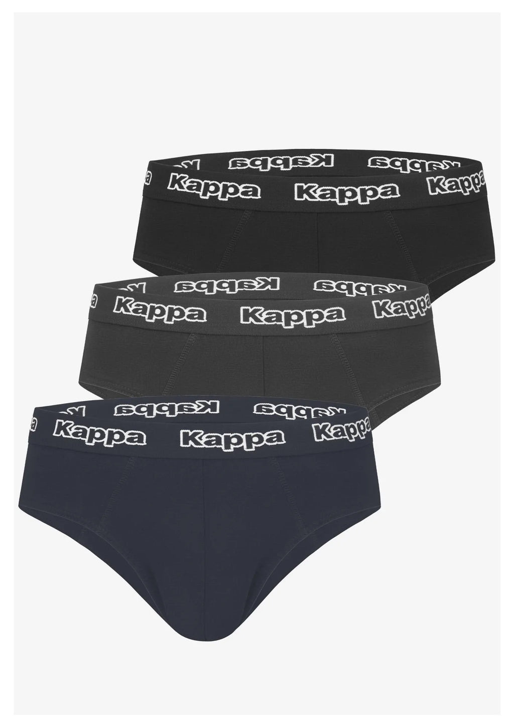 Slipy męskie klasyczne Kappa K1121 z logo w pasie, 3 pary