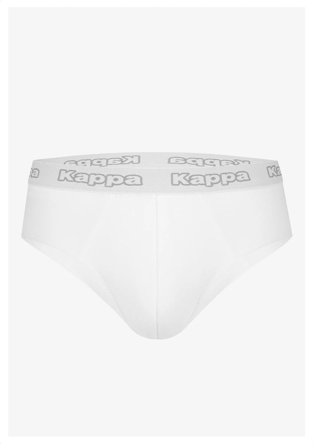 Slipy męskie klasyczne Kappa K1121 z logo w pasie, 3 pary białe