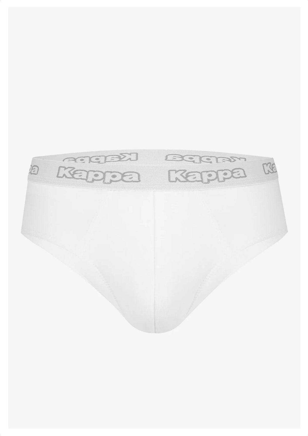 Slipy męskie klasyczne Kappa K1121 z logo w pasie, 3 pary białe