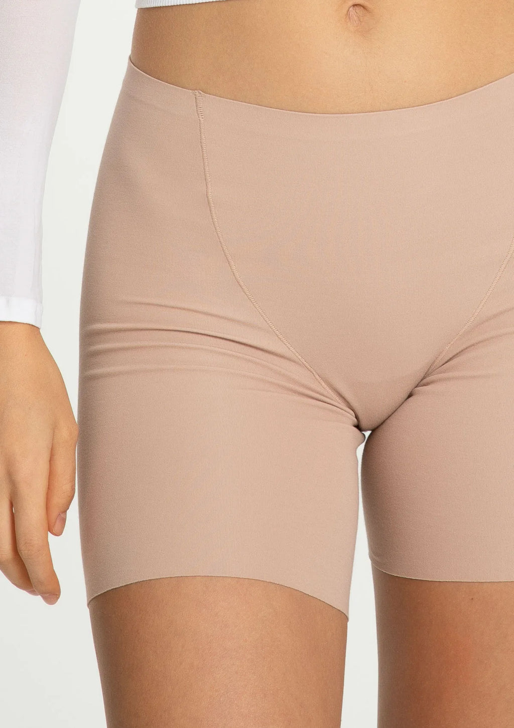 Julimex Cotton Mood bermudy damskie beżowe lekko modelujące