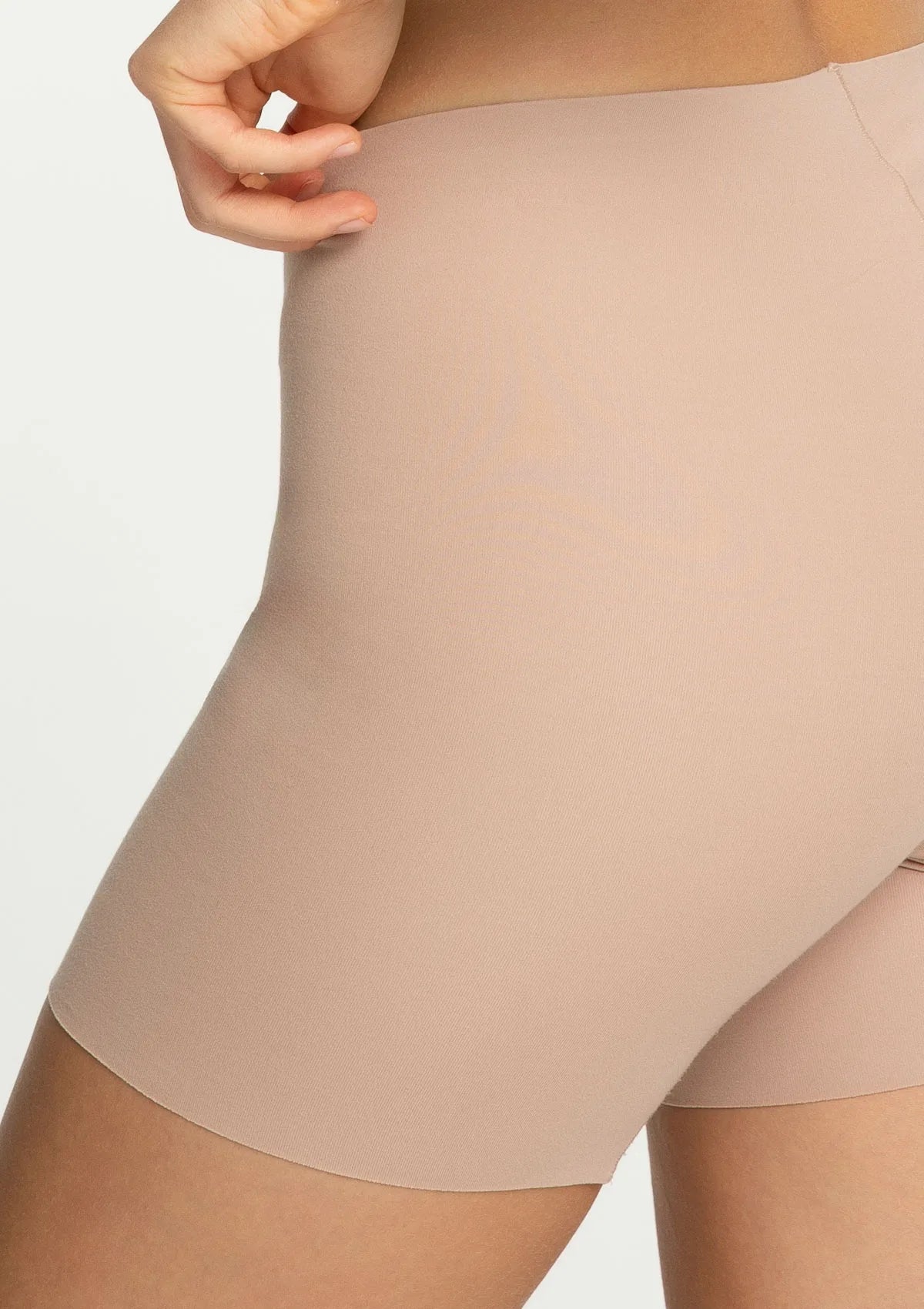 Julimex Cotton Mood bermudy damskie beżowe lekko modelujące