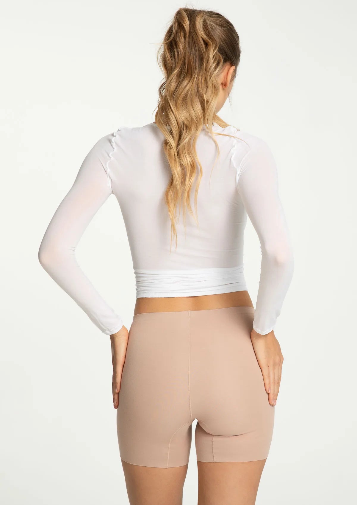 Julimex Cotton Mood bermudy damskie beżowe lekko modelujące