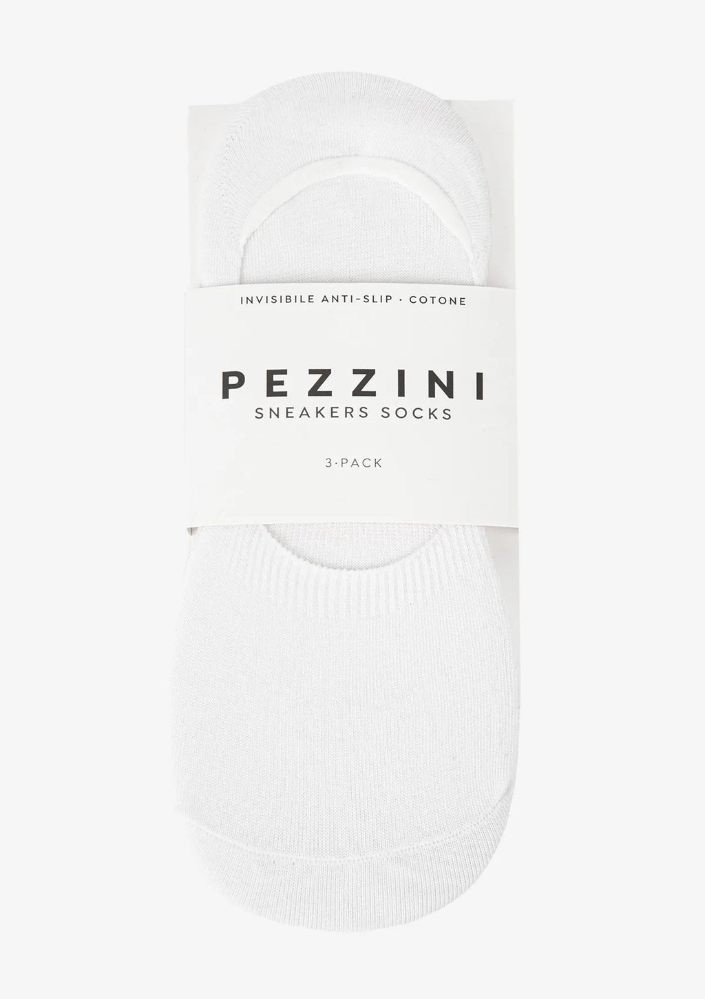 Stopki Pezzini MCZ-107 z silikonem na pięcie, bawełniany 3-pak białe