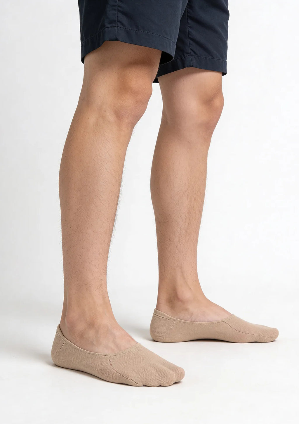 Legs 783 stopki męskie beżowe z ultracienkiej bawełny, bez szwów
