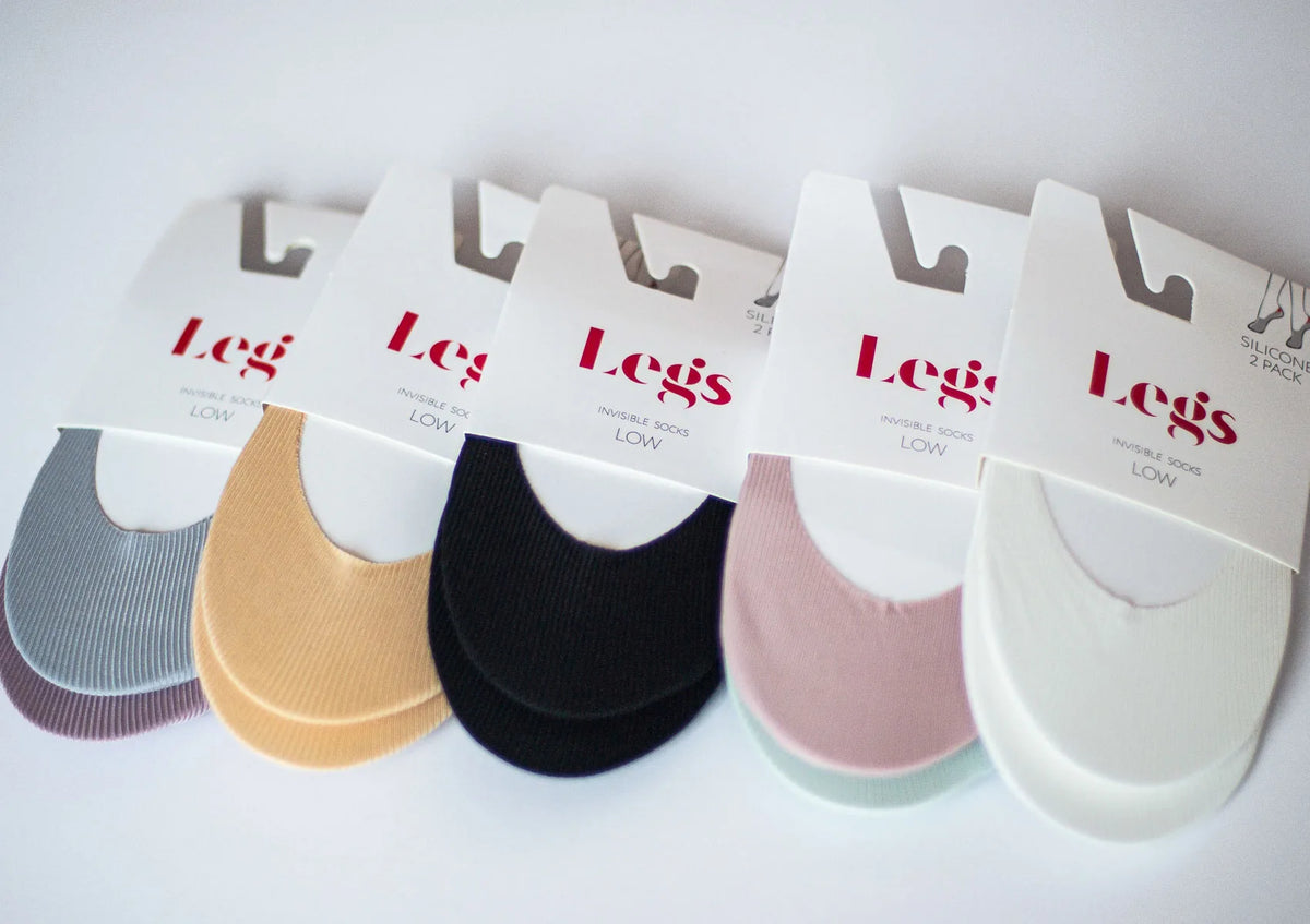 Legs 730 Laser Cut stopki bezszwowe cienkie, 2 pary czarne