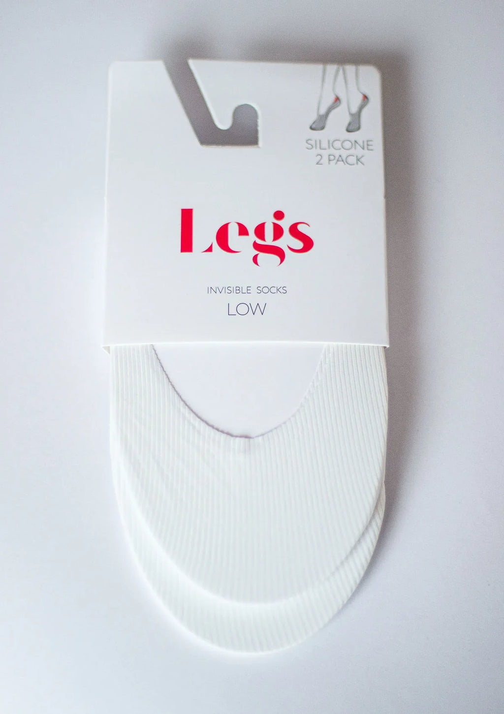 Legs 730 Laser Cut stopki bezszwowe cienkie, 2 pary białe