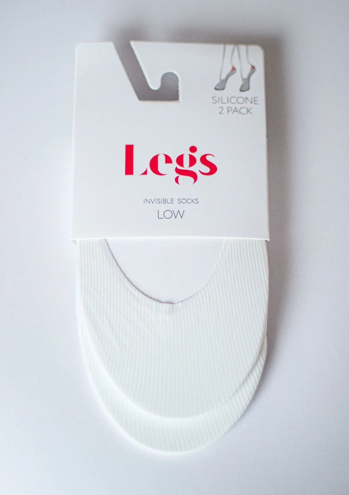 Legs 730 Laser Cut stopki bezszwowe cienkie, 2 pary białe