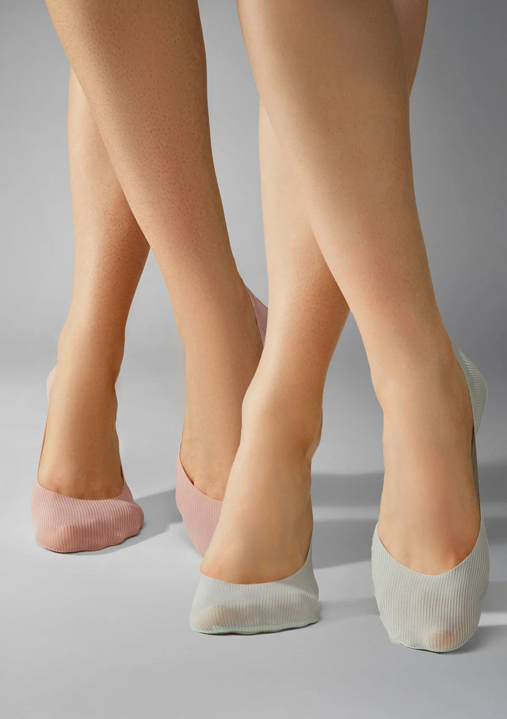 Stopki Legs 730 Laser Cut róż i pistacja, bezszwowe, 2 pary
