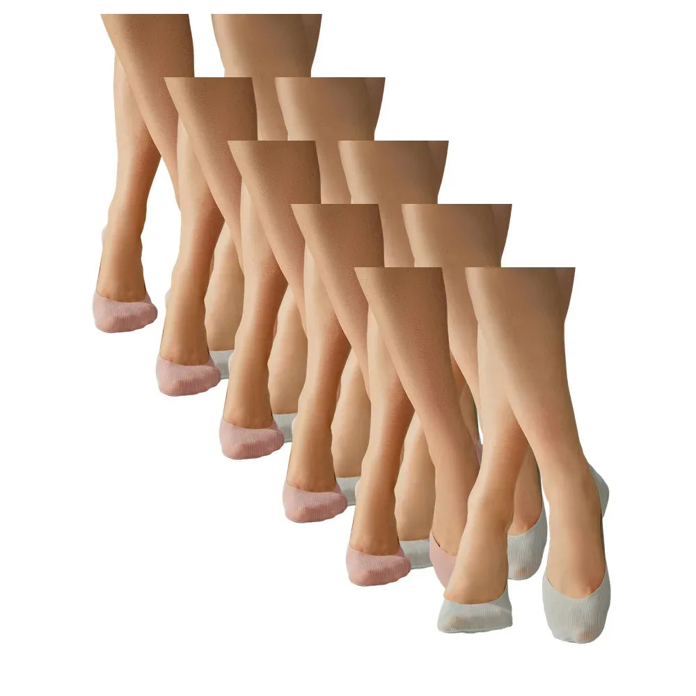 Stopki Legs 730 Laser Cut bezszwowe, 6 par, różowe i miętowe różowy