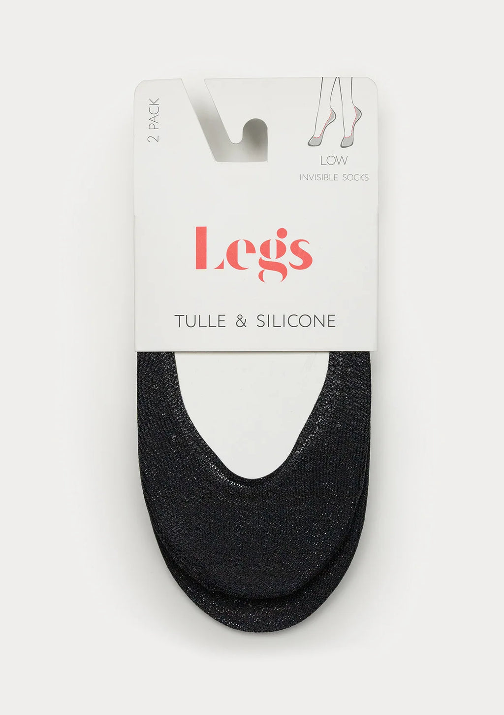 Stopki Legs 734 Ballerina z silikonem, 2 pary czarne