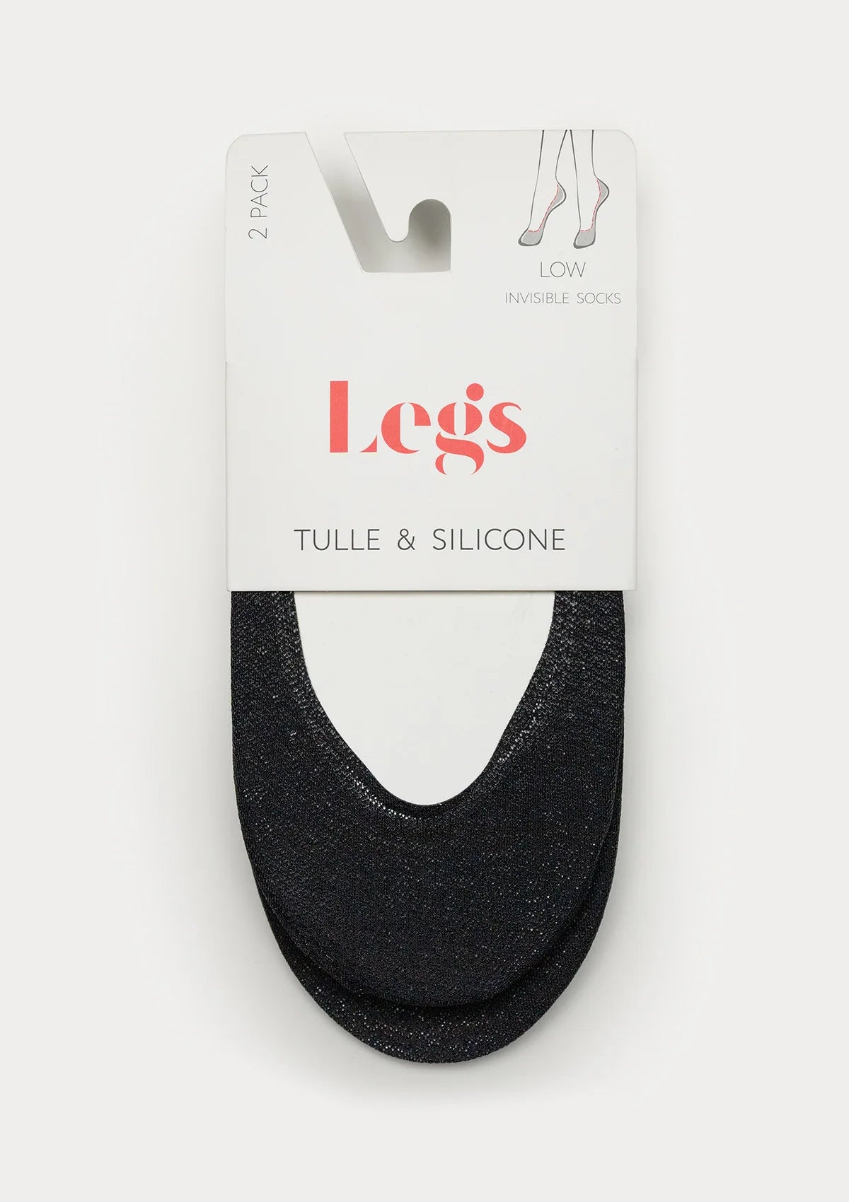 Stopki Legs 734 Ballerina z silikonem, 2 pary czarne