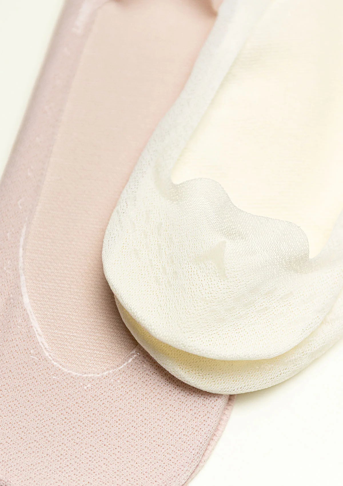 Legs 734 Ballerina stopki z siateczki z silikonem, 2 pary białe
