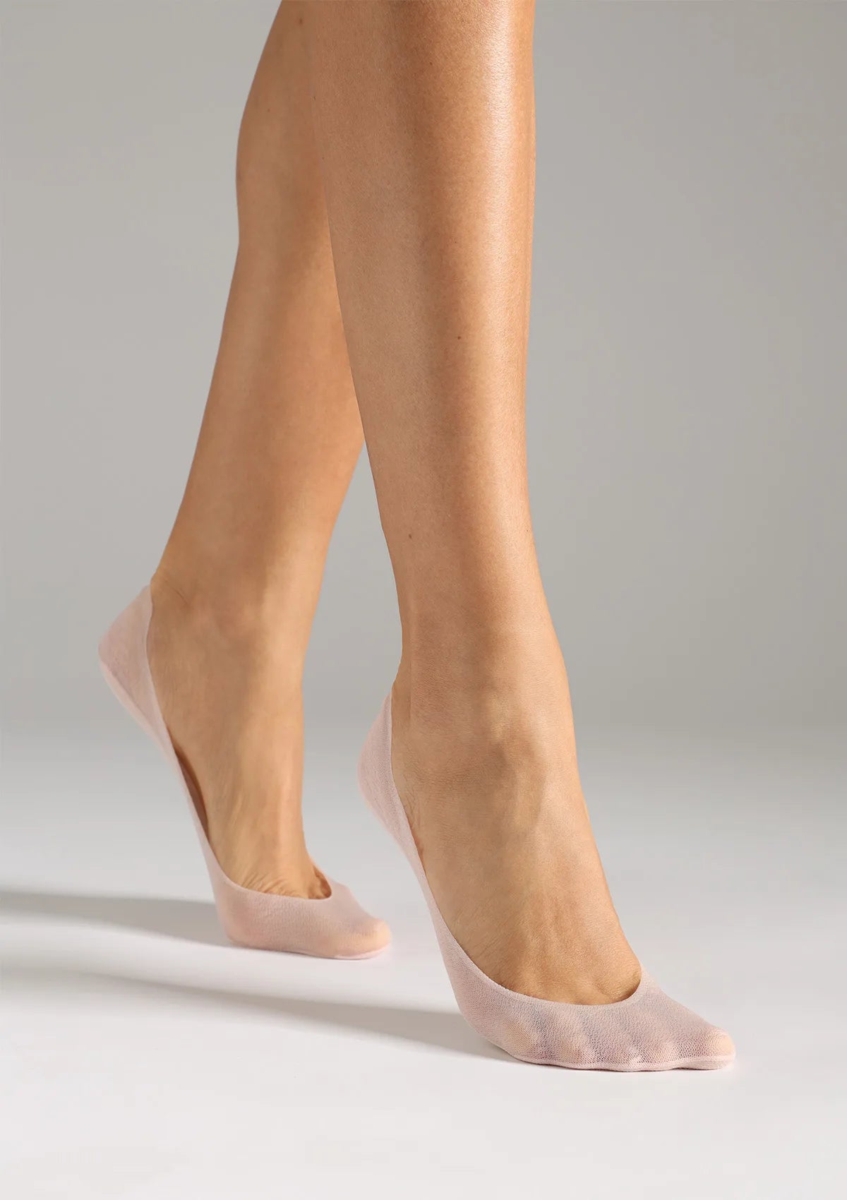 Legs 734 Ballerina stopki z siateczki z silikonem, 2 pary białe