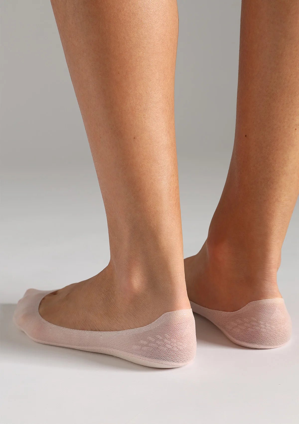 Legs 734 Ballerina stopki z siateczki z silikonem, 2 pary białe