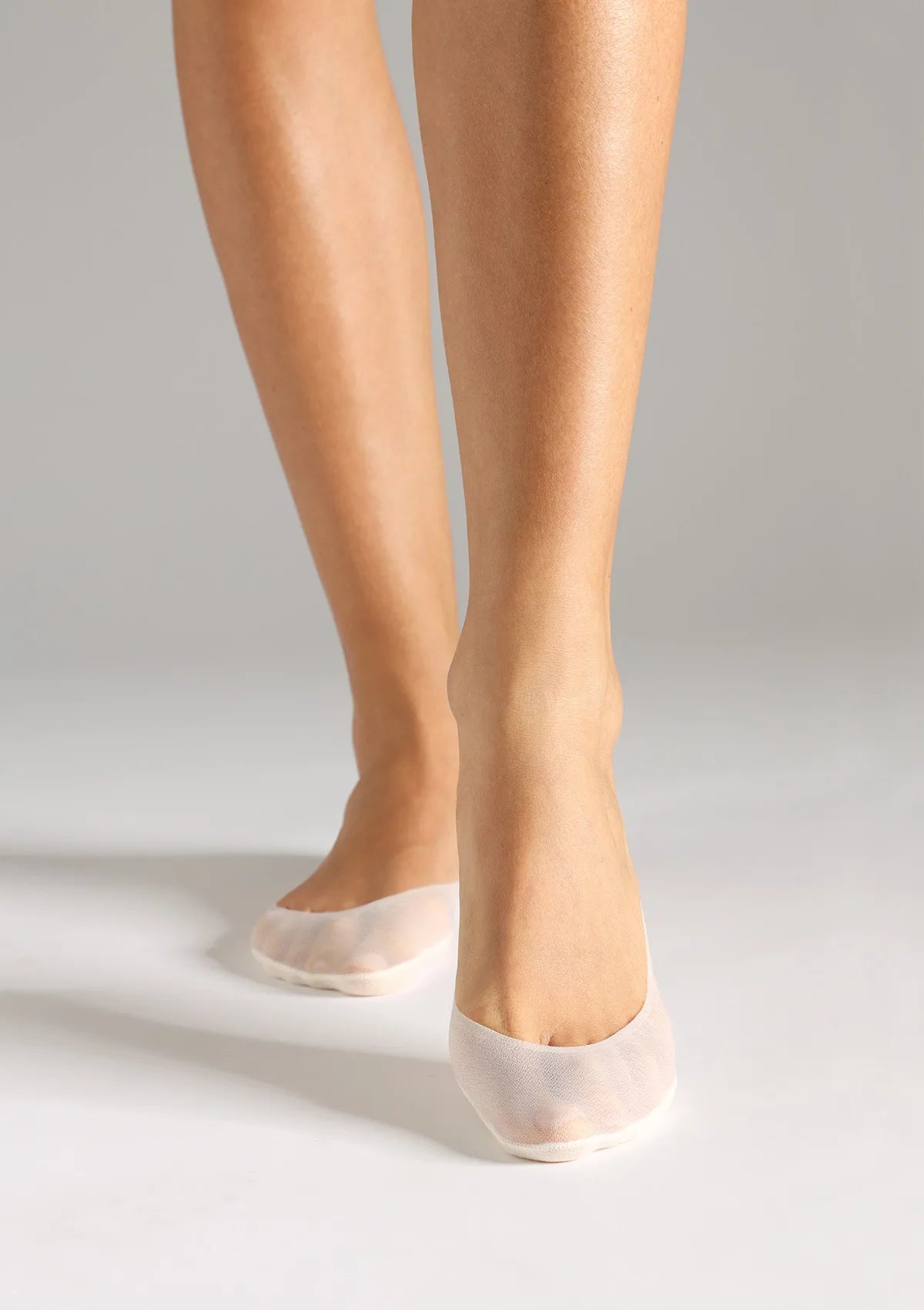 Legs 734 Ballerina stopki z siateczki z silikonem, 2 pary białe