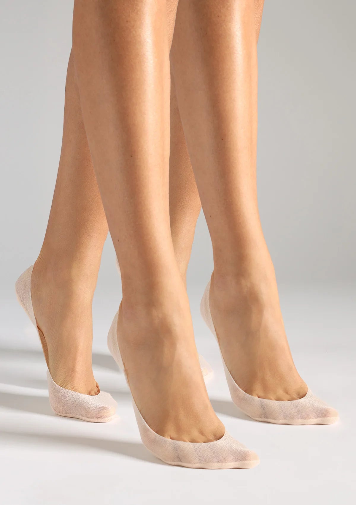 Stopki Legs 734 Ballerina z silikonem, 2 pary beżowe