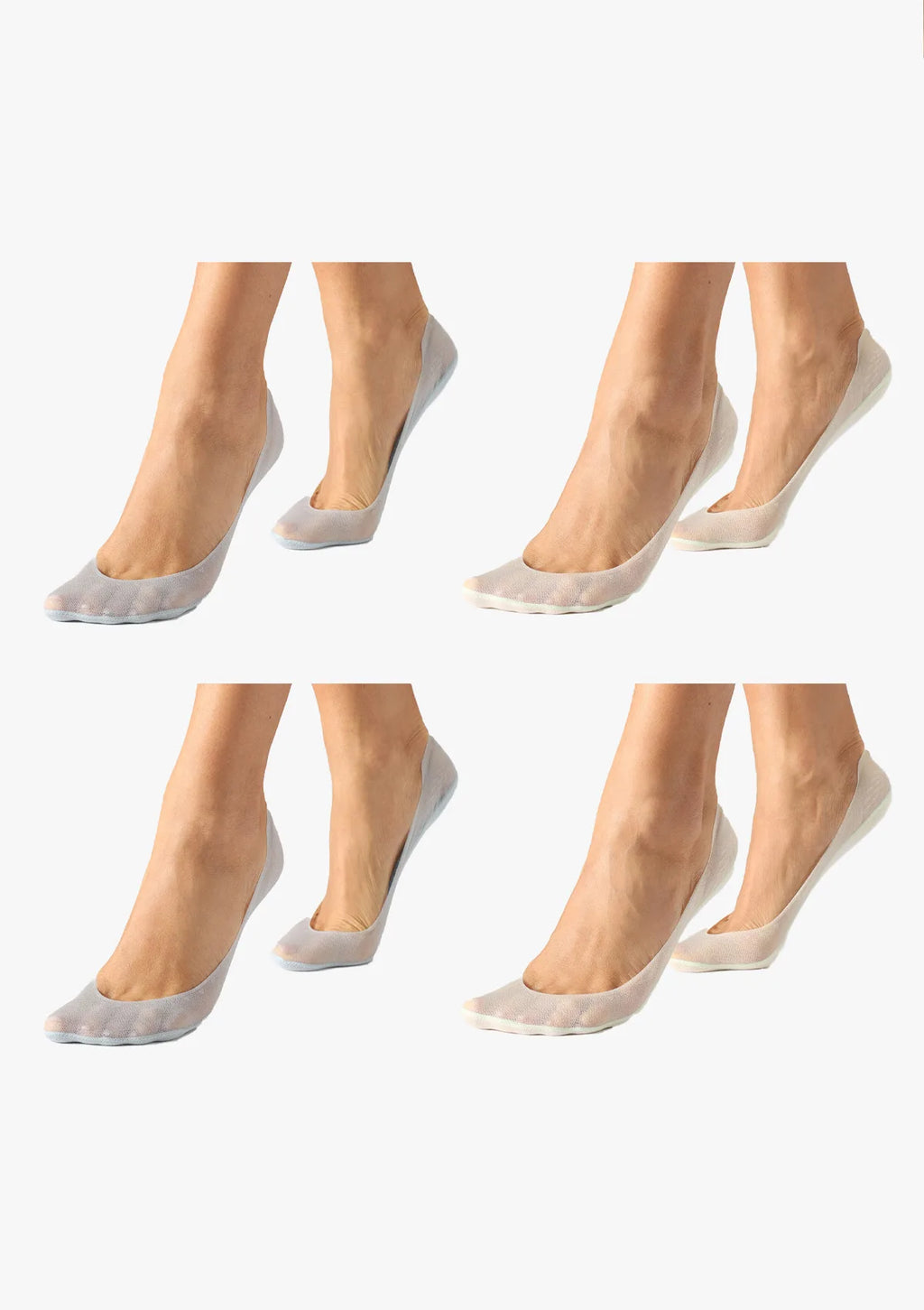 Stopki Legs 734 Ballerina niebieski z siateczki, 4 pary