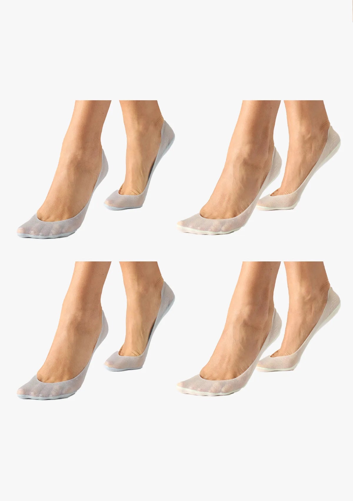 Stopki Legs 734 Ballerina niebieski z siateczki, 4 pary