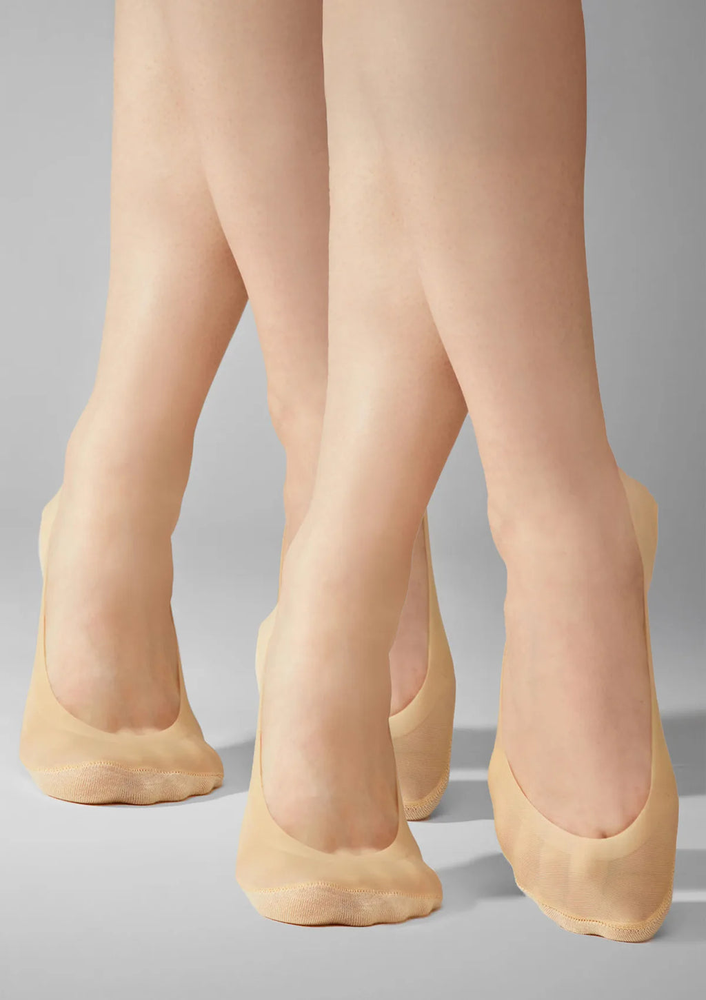 Stopki niewidoczne bezszwowe Legs 725, zestaw 6 par natural