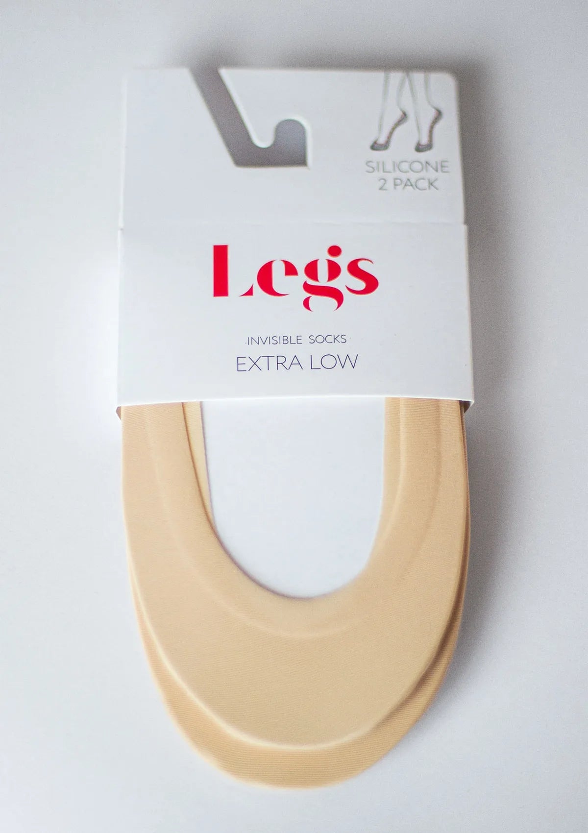 Stopki niewidoczne bezszwowe Legs 725, zestaw 6 par natural