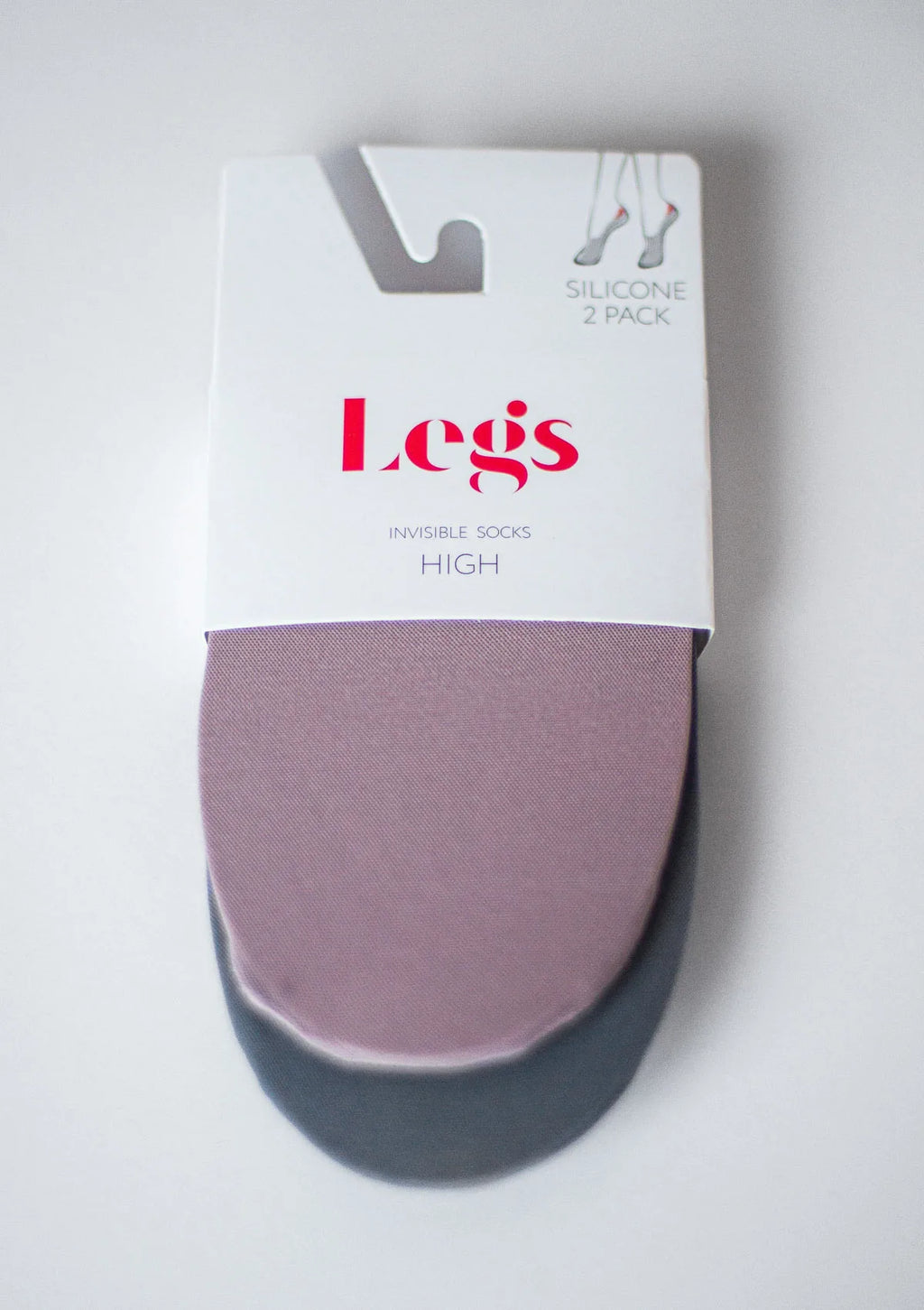 Legs 731 stopki tiulowe szary z silikonem na pięcie, 2 pary