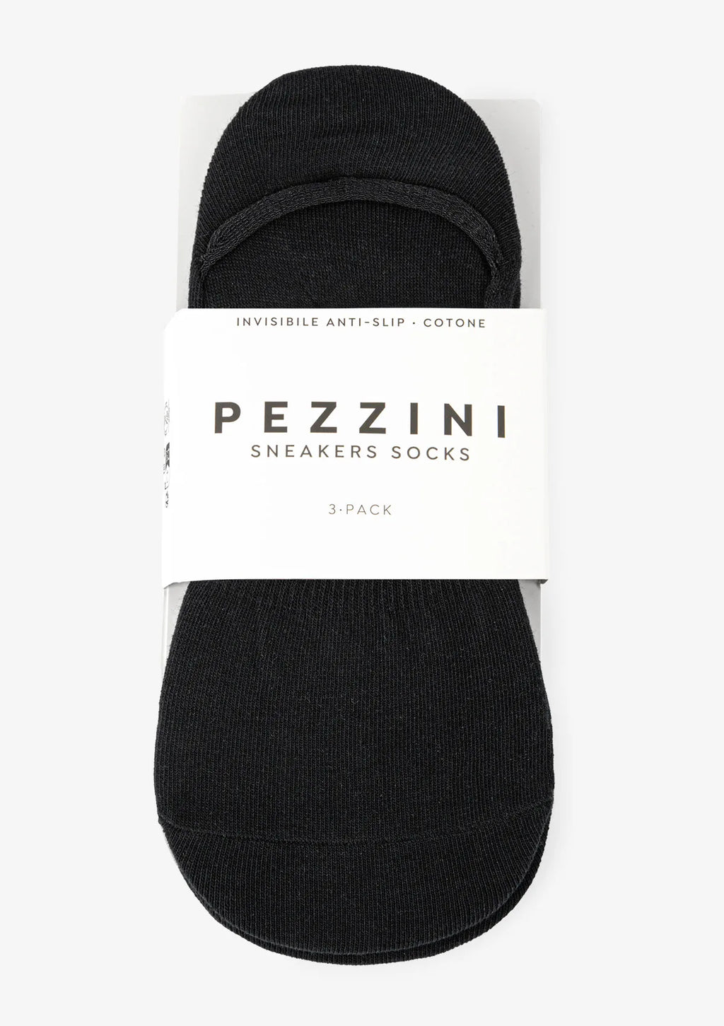 Pezzini MCZ-107 męskie stopki z silikonem, 3 pary czarne