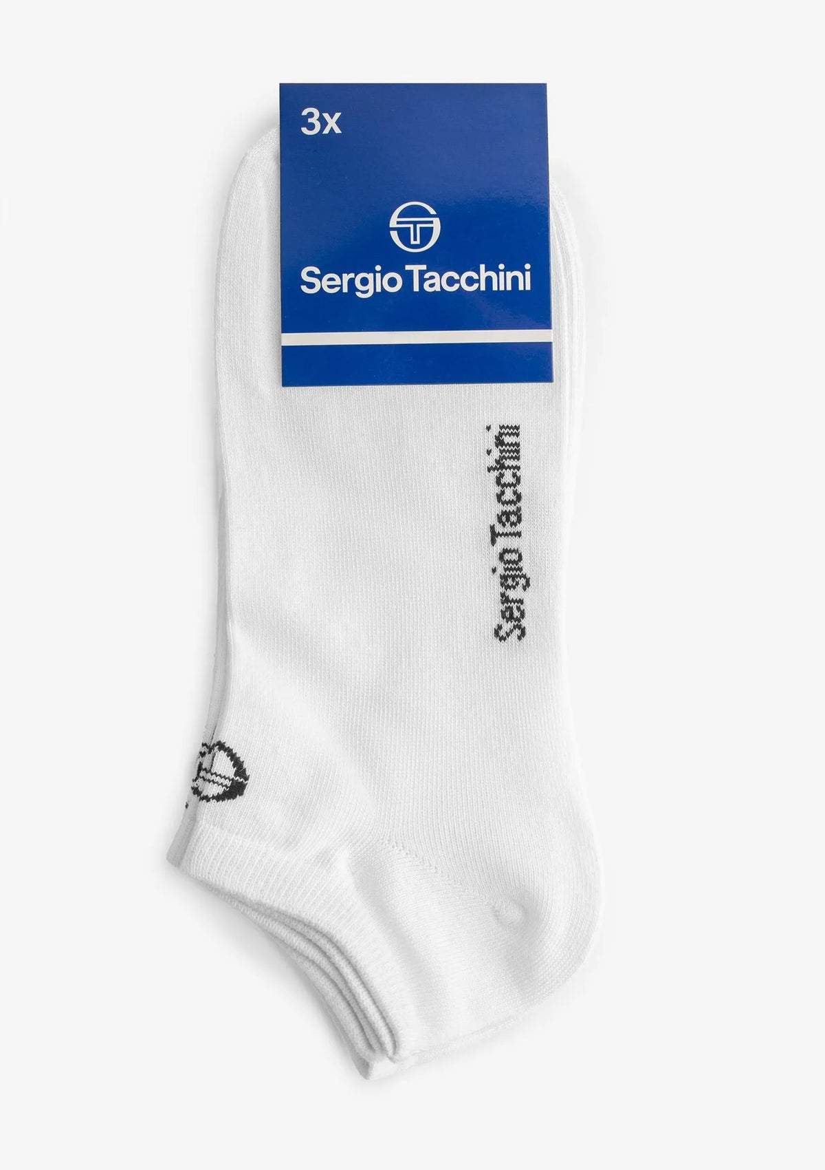 Stopki białe unisex Sergio Tacchini 1001, sportowy 3-pak z bawełny