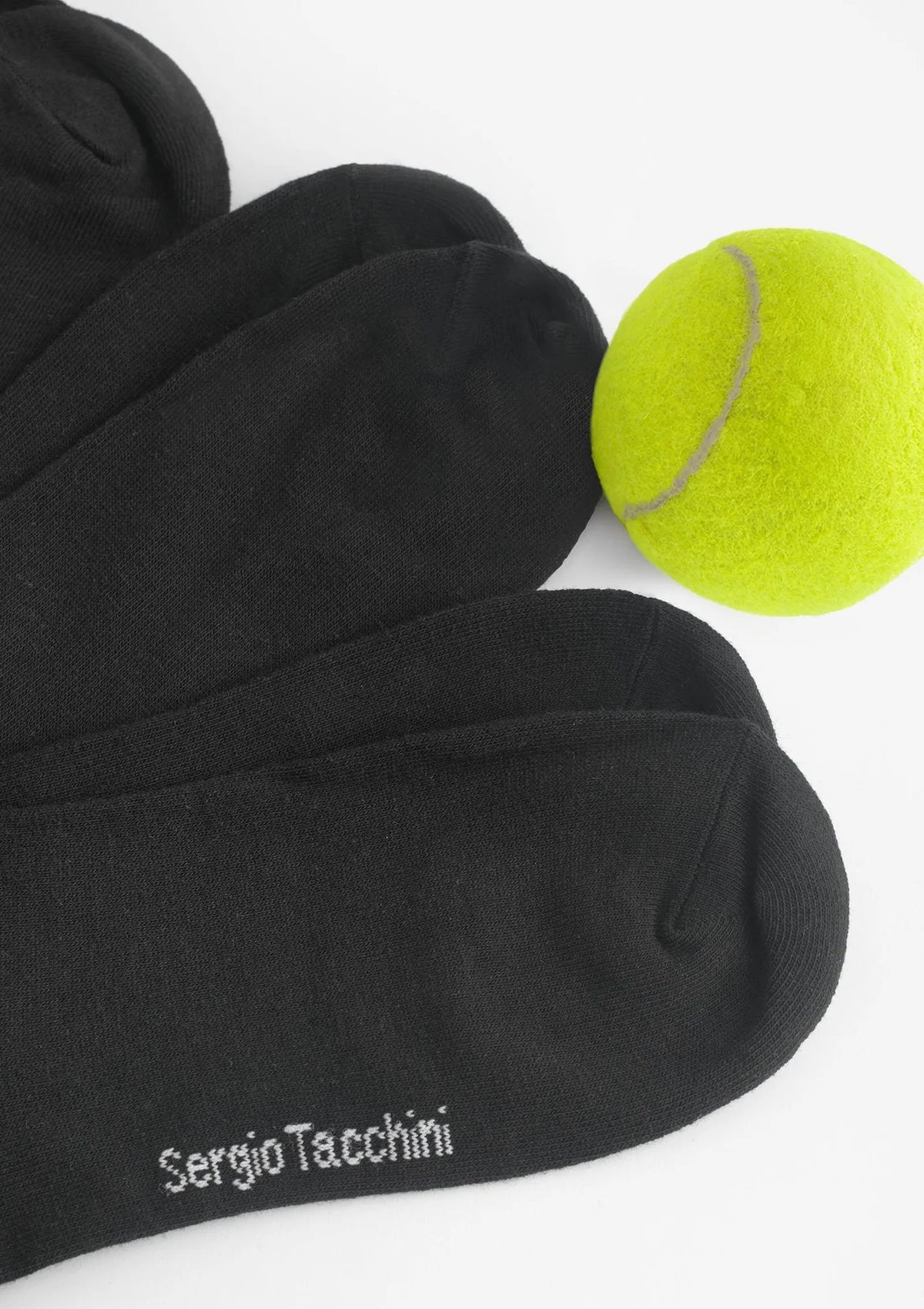 Stopki czarne unisex Sergio Tacchini 1001, sportowy 3-pak z bawełny