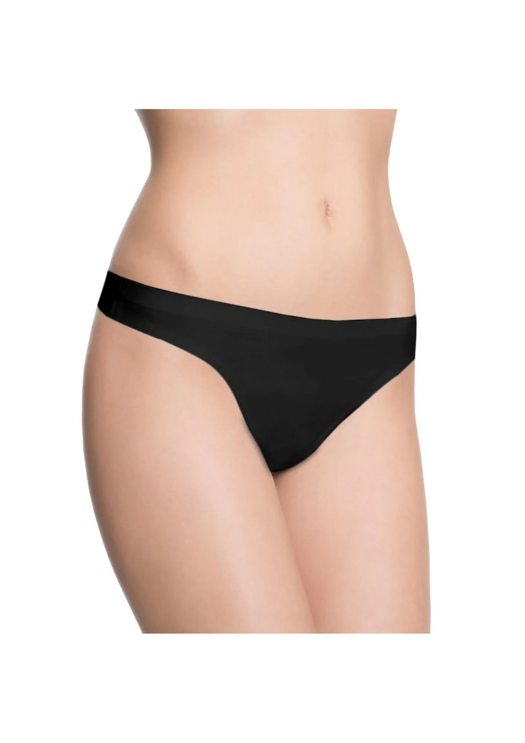 Bezszwowe stringi String Panty czarne z INVISIBLE-LINE