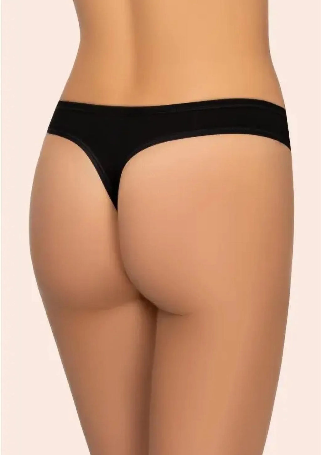 Stringi Kleo 131 Cotton czarne bawełniane, średni stan, 2 pack