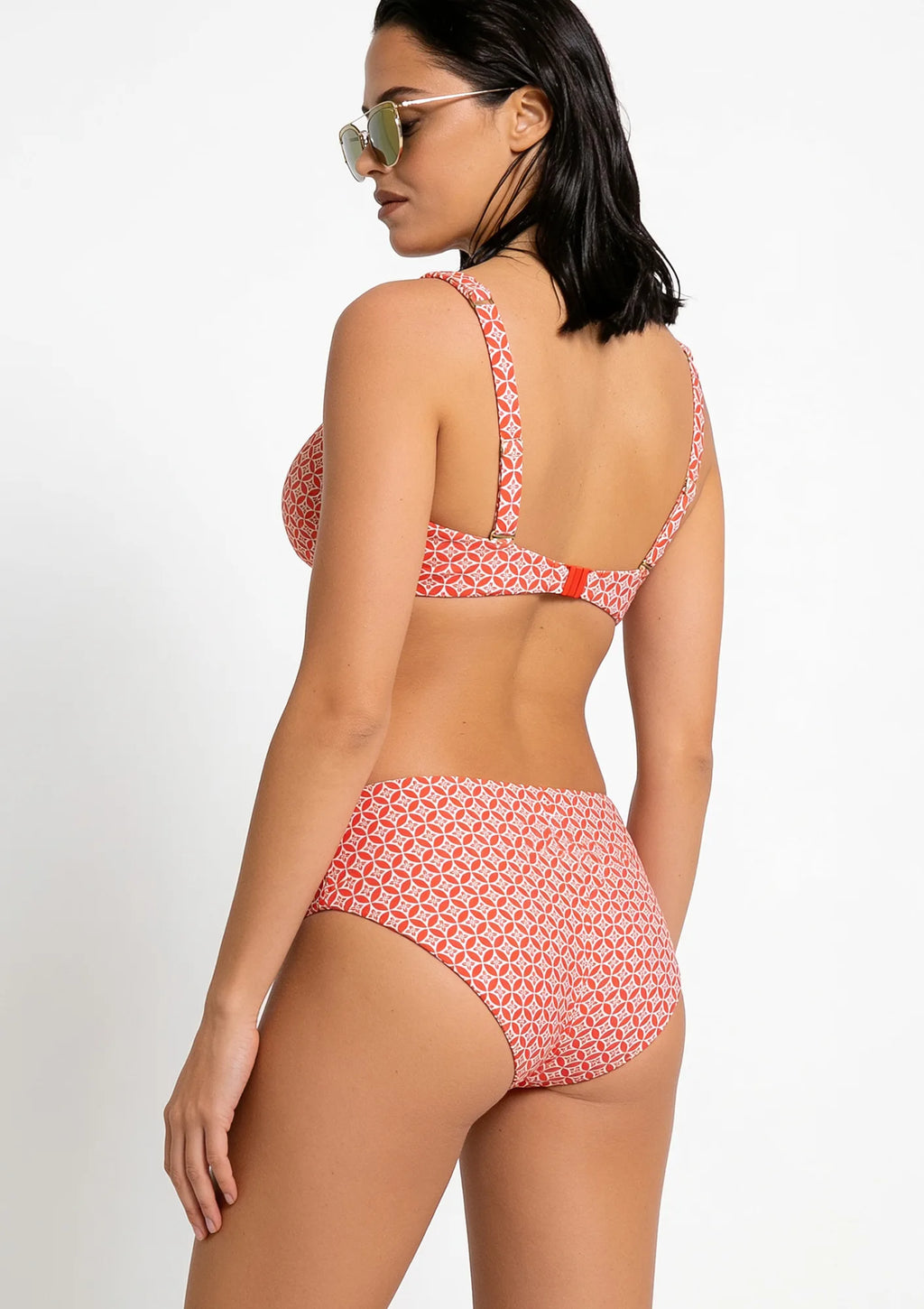 Verde Veronica PO5668 bikini bez fiszbin w geometryczny wzór