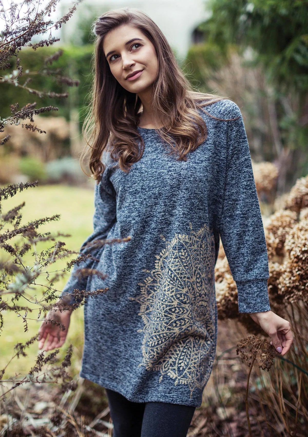 Homewear LHD 895 – sukienka z długim rękawem