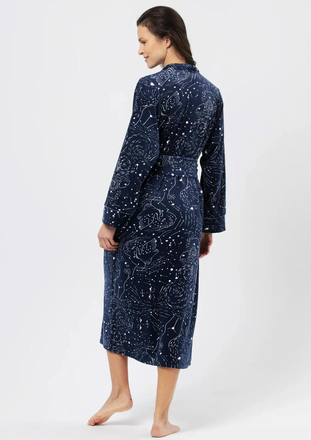 Key LGL 911 długi szlafrok damski z Velvet Fleece