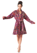 Key LGD 782 szlafrok kimono damski we wzór folkowy