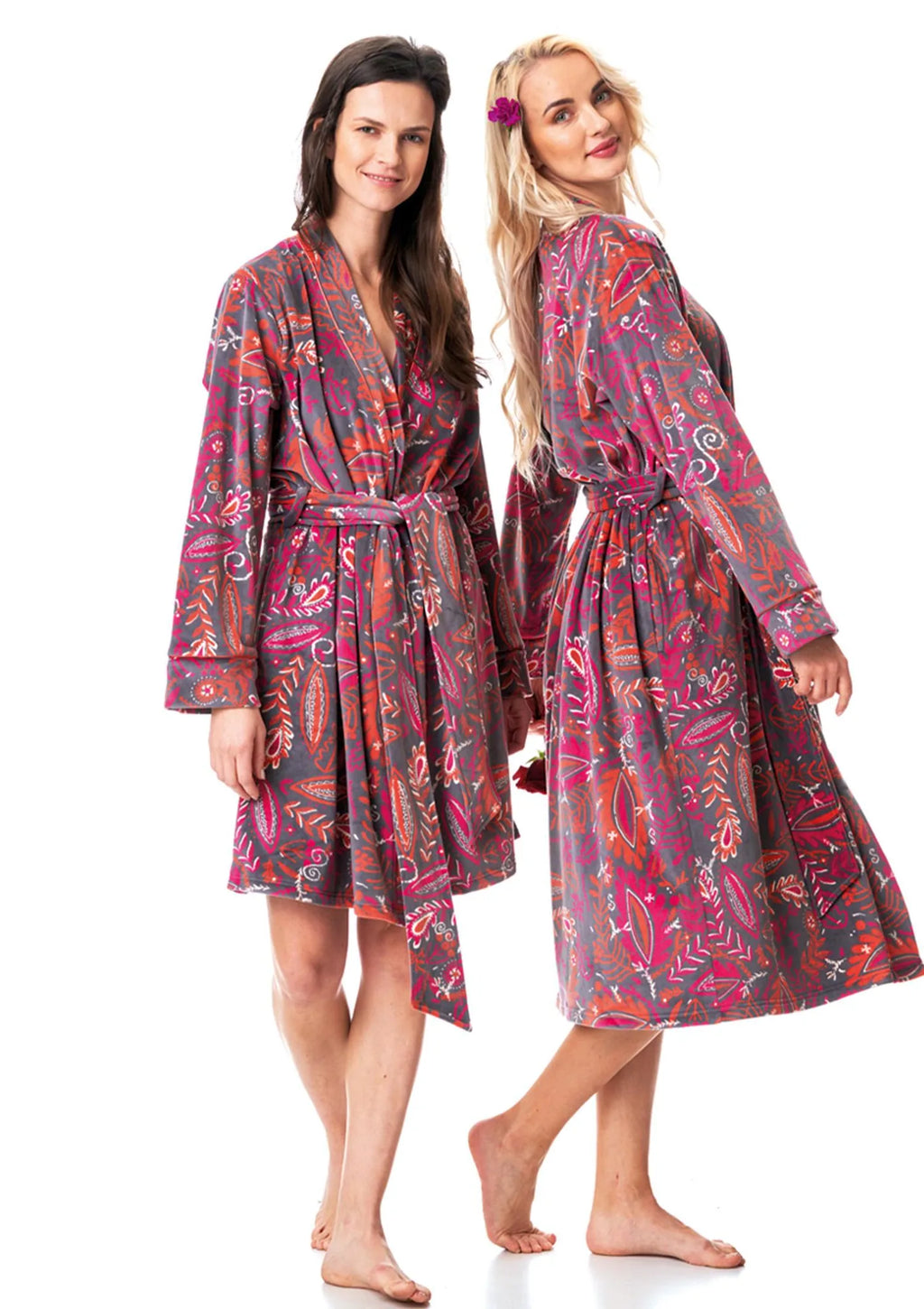 Key LGD 782 szlafrok kimono damski we wzór folkowy