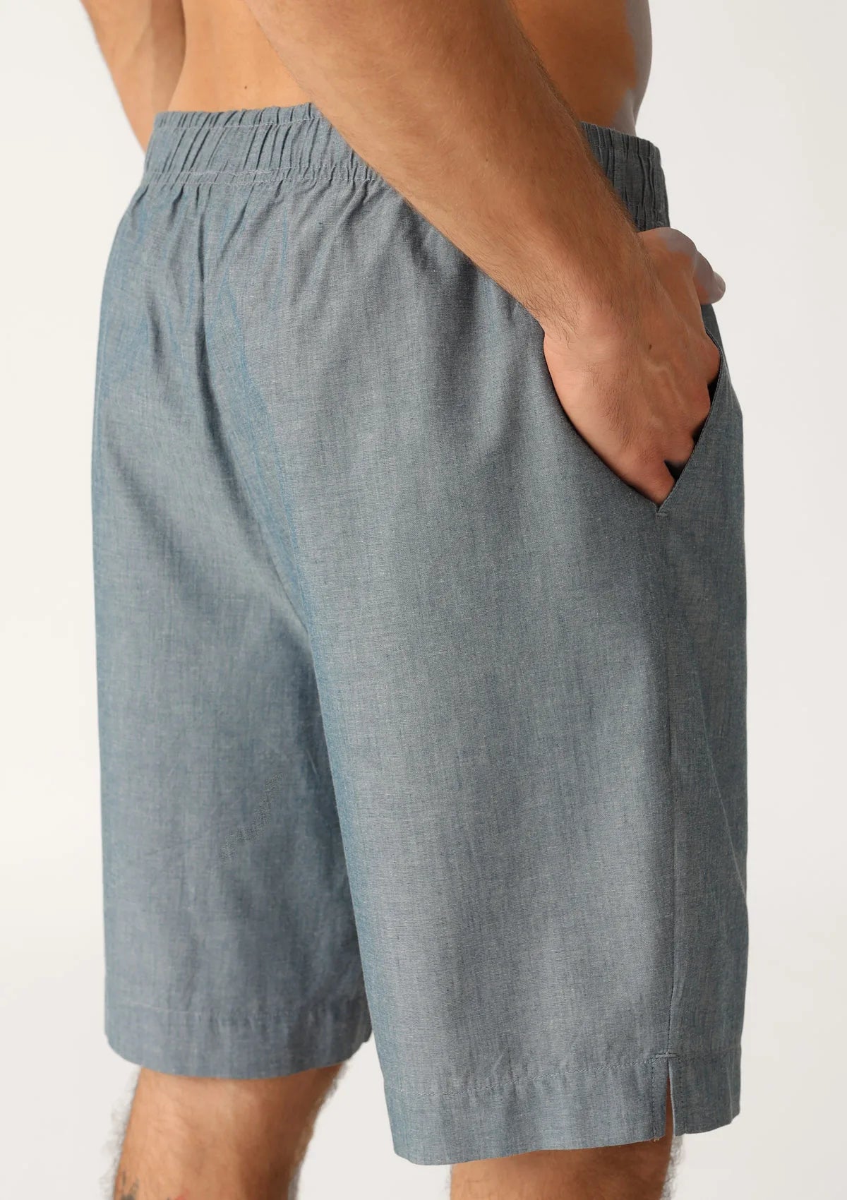 Naviale Safari MH401-03 szorty męskie z bawełny chambray