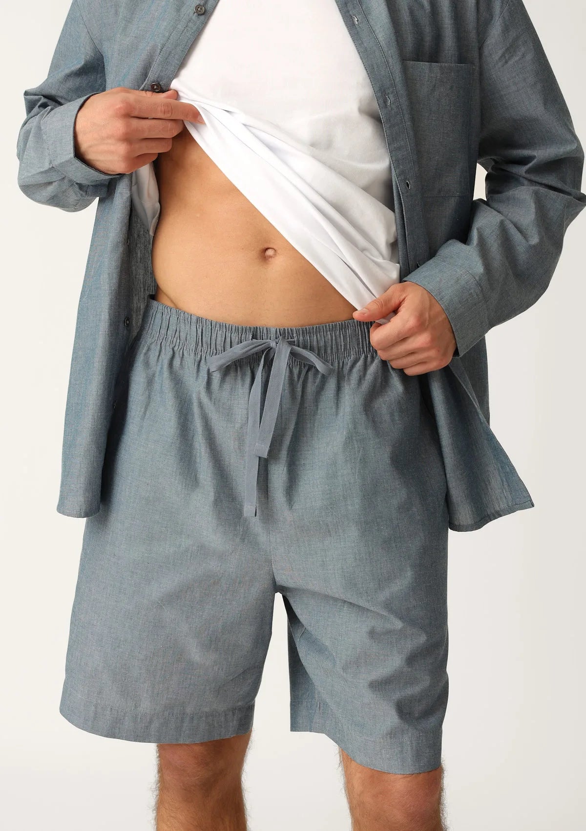 Naviale Safari MH401-03 szorty męskie z bawełny chambray