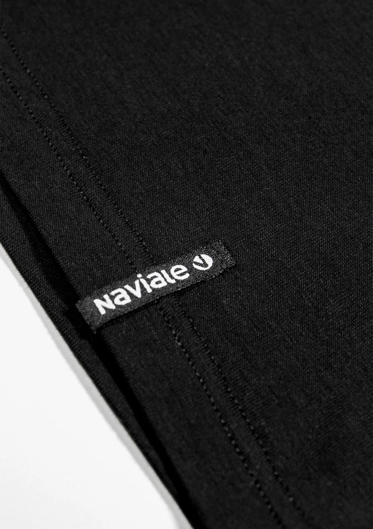 Naviale Unisex Delta T-shirt oversize czarny z bawełny czesanej