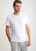 T-shirt męski Naviale Man Charlie MH320-01 biały, bawełna czesana
