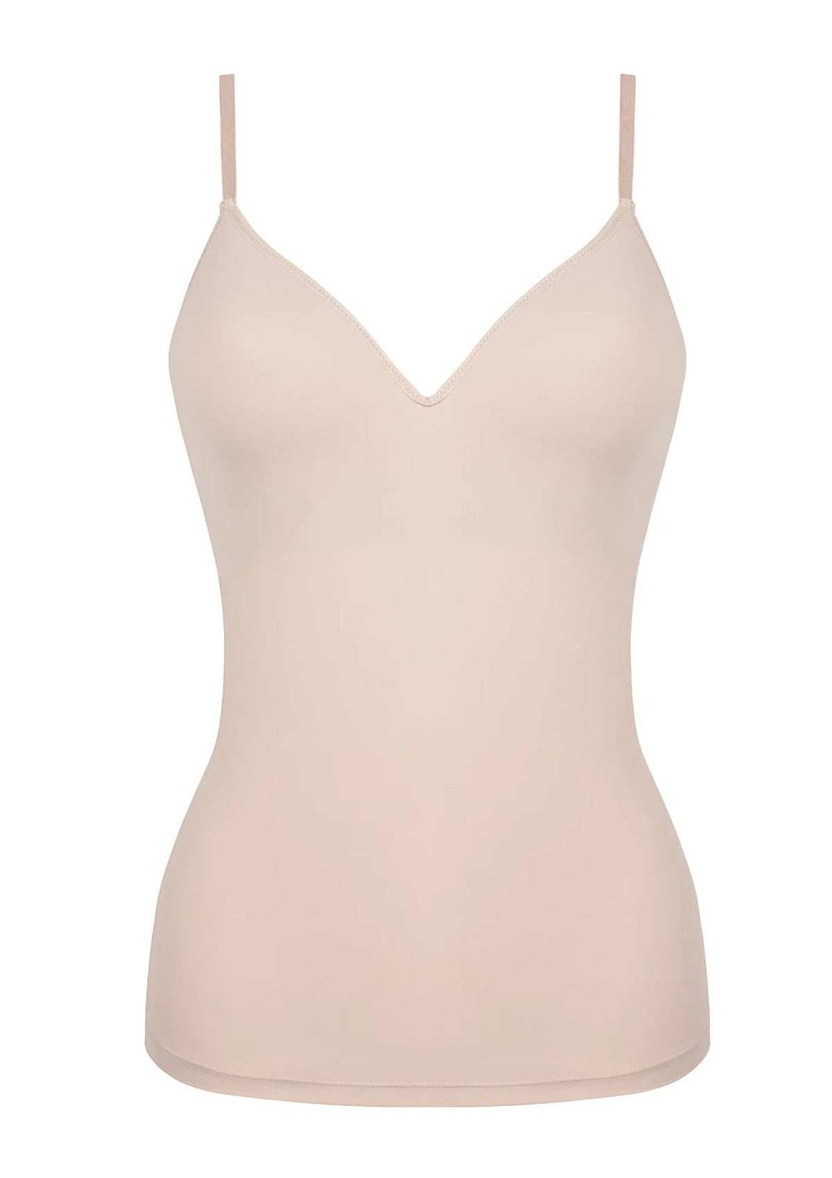 Julimex Cami Top Bra top z wbudowanym biustonoszem beżowy