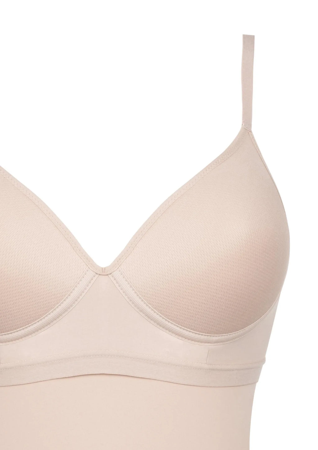 Julimex Cami Top Bra top z wbudowanym biustonoszem beżowy