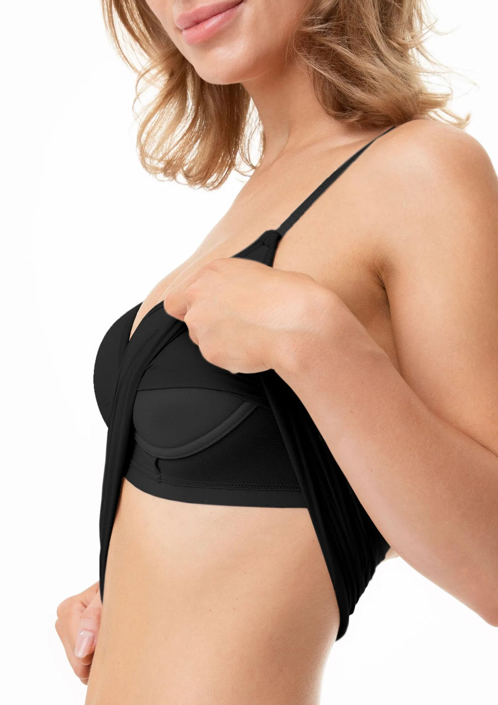 Julimex Cami Top Bra top z wbudowanym biustonoszem czarny