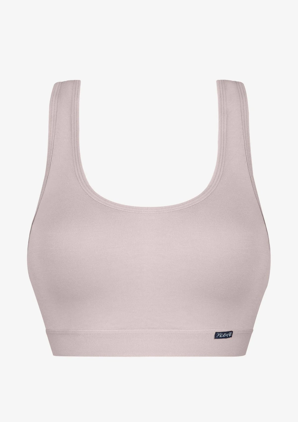Top sportowy Key LBT 005 beżowy z bambusa, wyjmowane miseczki