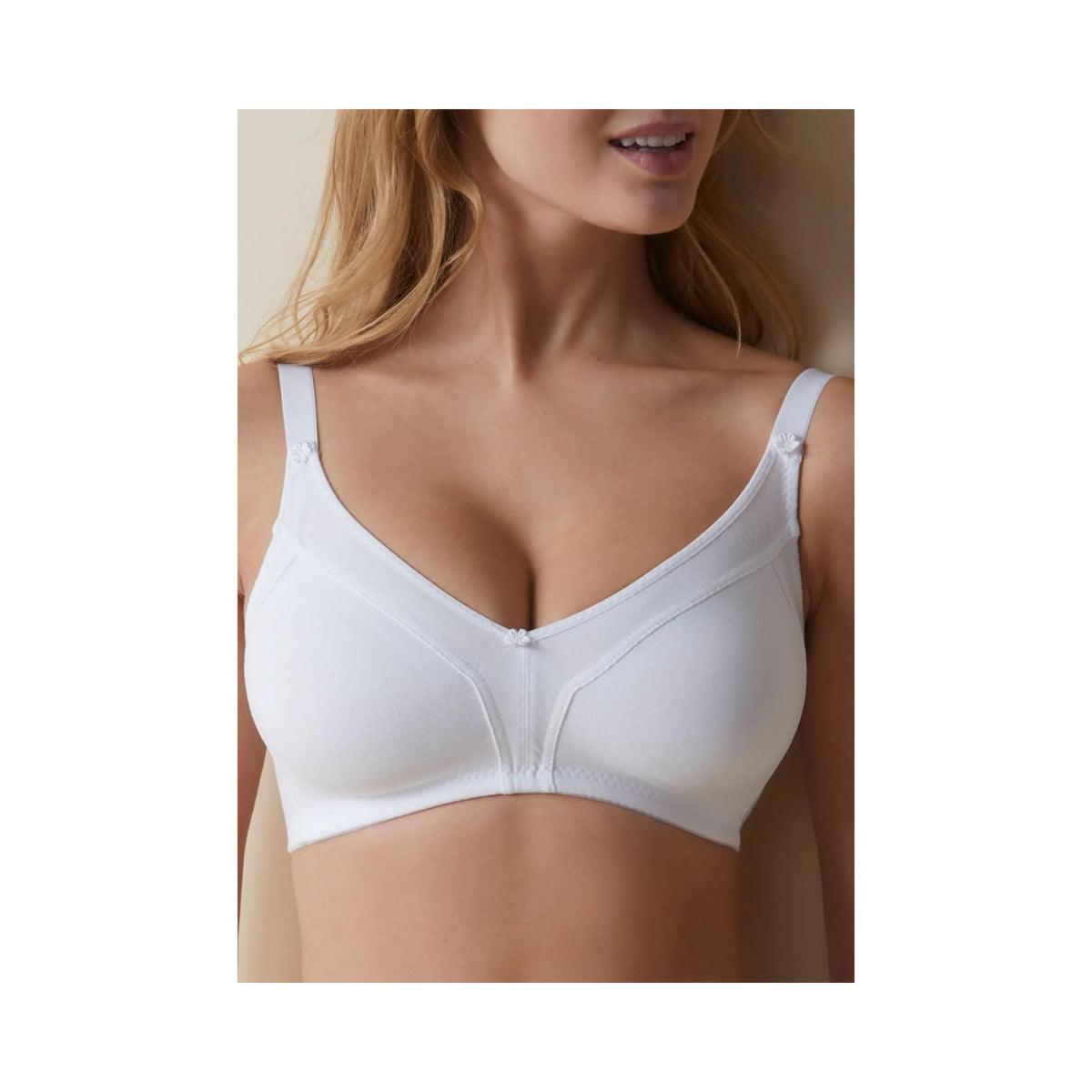 Biustonosz bawełniany Selene Blanca 90E, dwupak biały