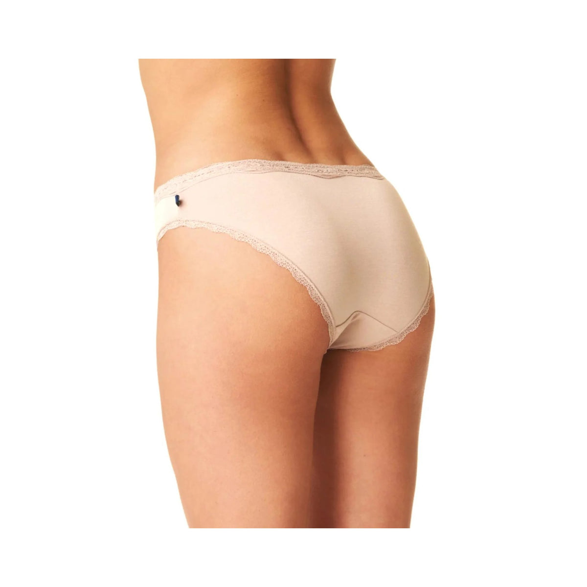 Figi bambusowe mini bikini w jasnym beżu, 3 sztuki, rozmiar L beż