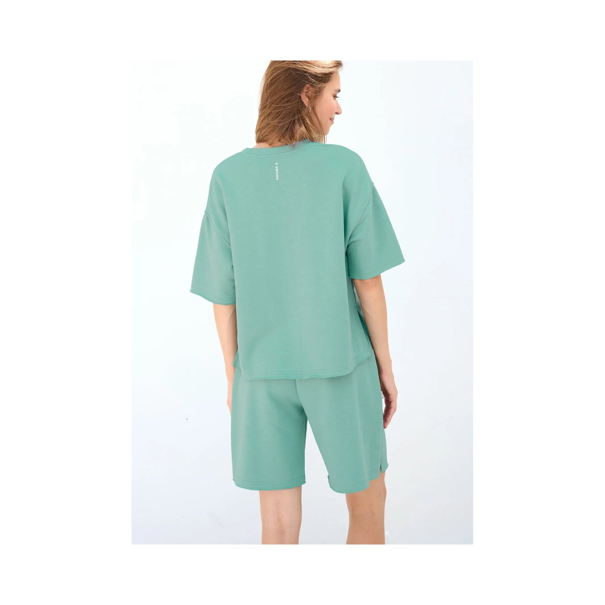 T-shirt damski bawełniany luźny Malibu Naviale miętowy