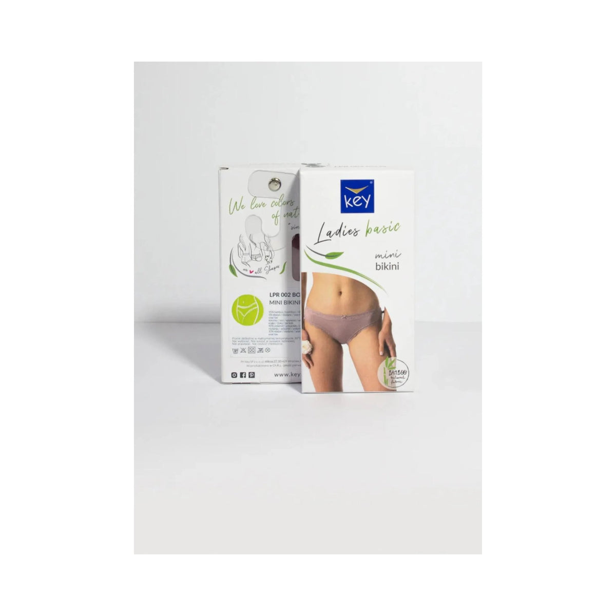Figi mini bikini Key LPR z bambusa, 3-pak L różowe